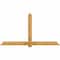Ekena Millwork Eugene Rough Sawn Timber Gable Bracket, Western Red Cedar, 96"W x 52"H x 2"D x 6"F, 13/12 Pitch GBW096X52X0206EUG00RWR - alternate 1